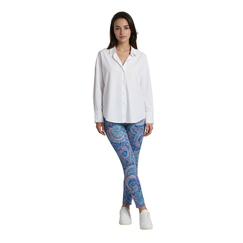 Lilly Pulitzer Women's Size 2 Blue Pink Shell Print Luxletic Leggings